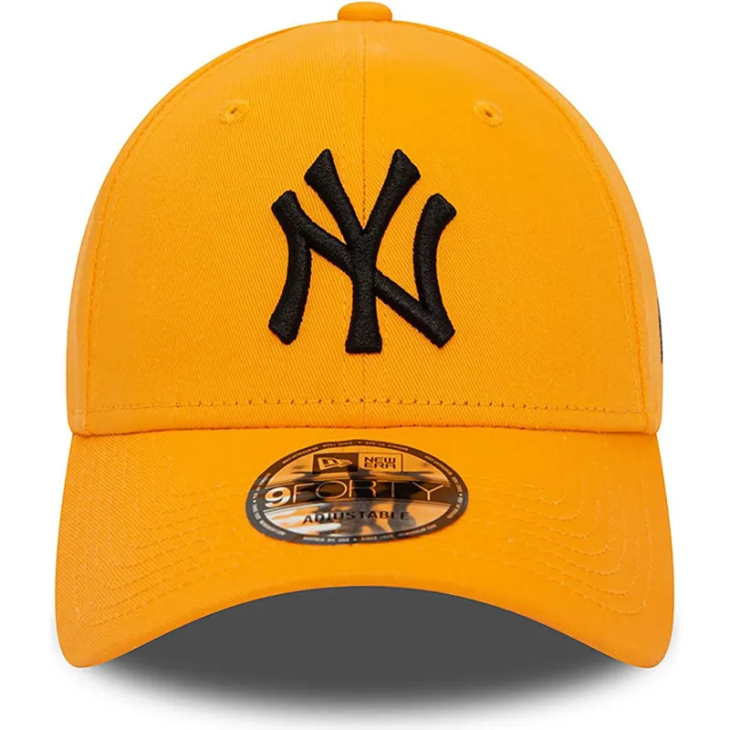 petten-gebogen-oranje-verstelbaar-9forty-league-essential-van-new-york-yankees-mlb-van-new-era