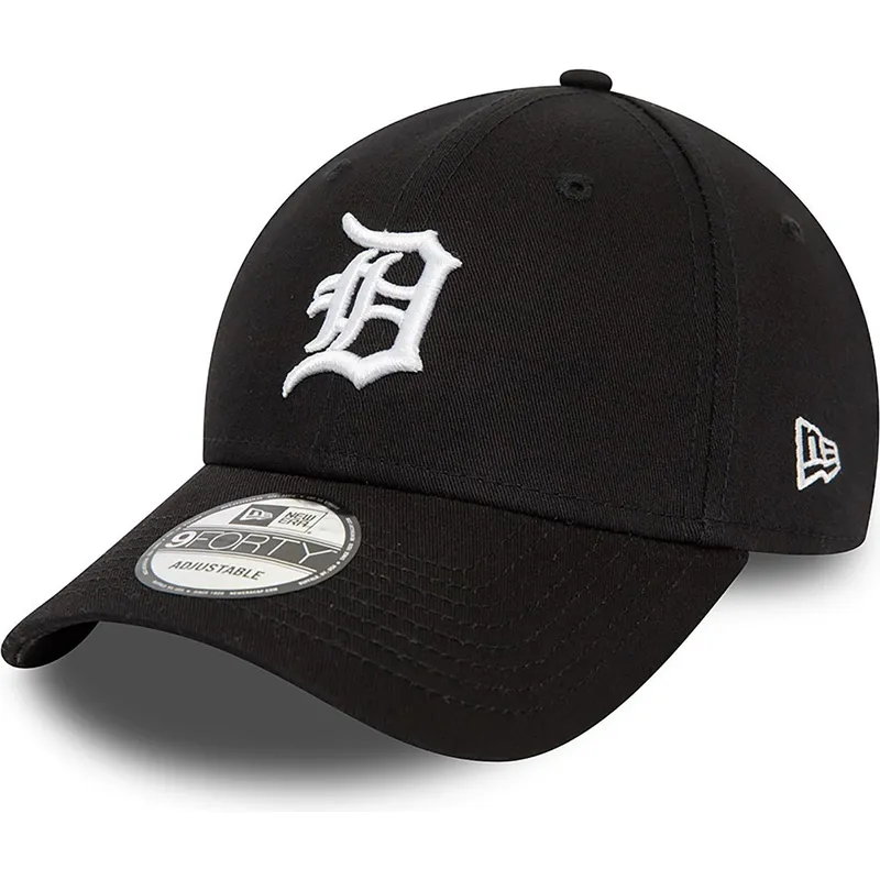 petten-gebogen-zwart-verstelbaar-9forty-league-essential-van-detroit-tigers-mlb-van-new-era