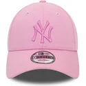 petten-gebogen-roze-verstelbaar-9forty-league-essential-van-new-york-yankees-mlb-van-new-era