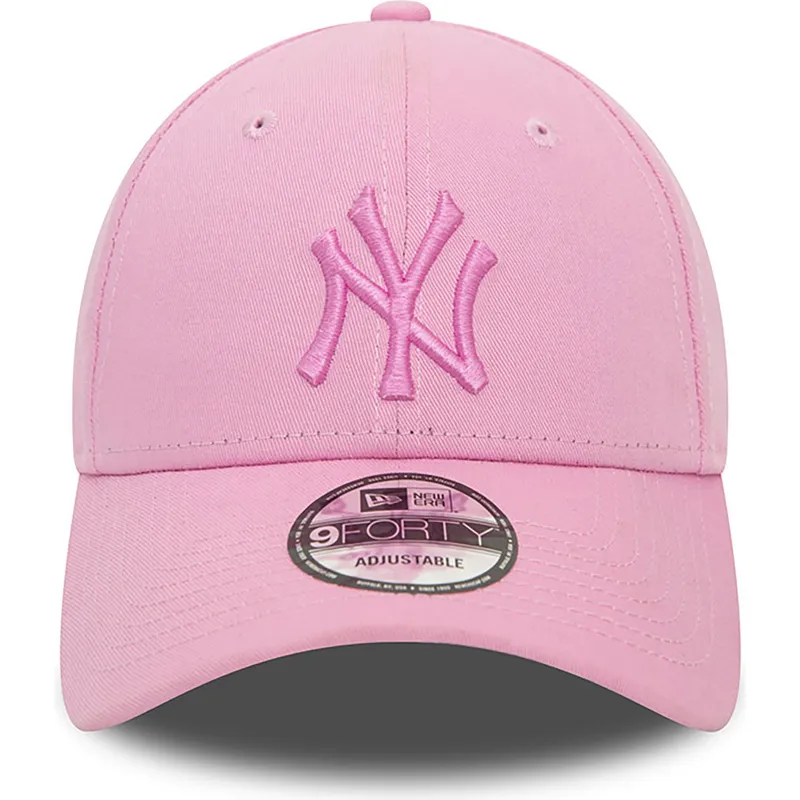 petten-gebogen-roze-verstelbaar-9forty-league-essential-van-new-york-yankees-mlb-van-new-era