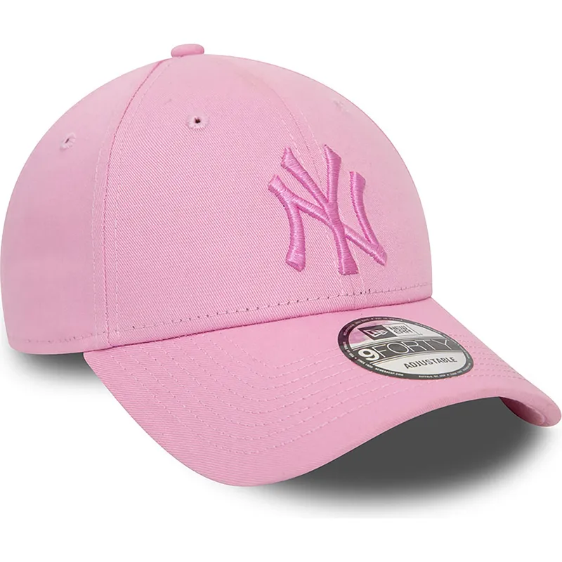 petten-gebogen-roze-verstelbaar-9forty-league-essential-van-new-york-yankees-mlb-van-new-era