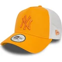 petten-gebogen-oranje-snapback-a-frame-league-essential-van-new-york-yankees-mlb-van-new-era
