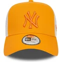 petten-gebogen-oranje-snapback-a-frame-league-essential-van-new-york-yankees-mlb-van-new-era