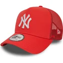petten-gebogen-rood-snapback-a-frame-league-essential-van-new-york-yankees-mlb-van-new-era
