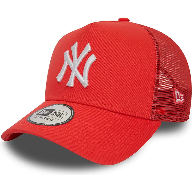petten-gebogen-rood-snapback-a-frame-league-essential-van-new-york-yankees-mlb-van-new-era
