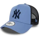 petten-gebogen-blauw-snapback-a-frame-league-essential-van-new-york-yankees-mlb-van-new-era
