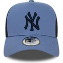 petten-gebogen-blauw-snapback-a-frame-league-essential-van-new-york-yankees-mlb-van-new-era
