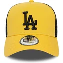 petten-gebogen-geel-snapback-a-frame-league-essential-van-los-angeles-dodgers-mlb-van-new-era