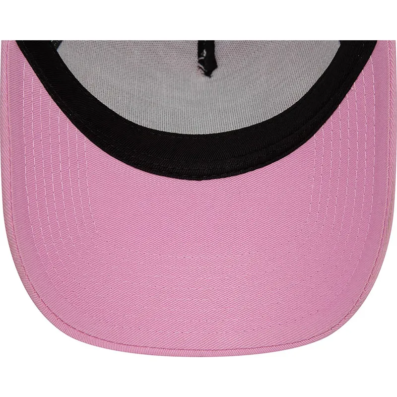petten-gebogen-roze-snapback-a-frame-league-essential-van-new-york-yankees-mlb-van-new-era
