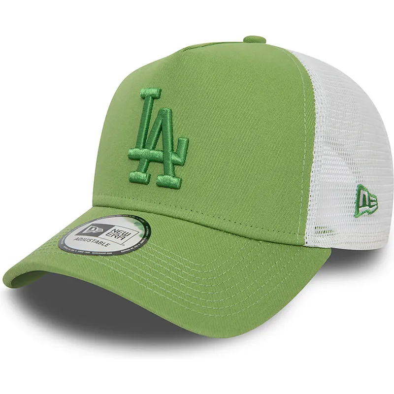 petten-gebogen-groen-snapback-a-frame-league-essential-van-los-angeles-dodgers-mlb-van-new-era