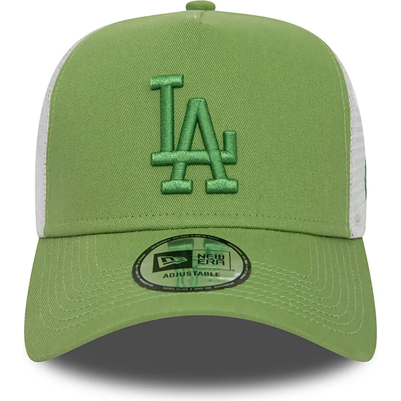 petten-gebogen-groen-snapback-a-frame-league-essential-van-los-angeles-dodgers-mlb-van-new-era