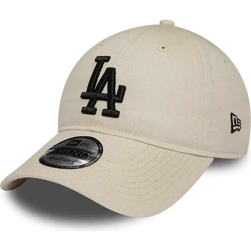 petten-gebogen-beige-verstelbaar-9twenty-league-essential-van-los-angeles-dodgers-mlb-van-new-era