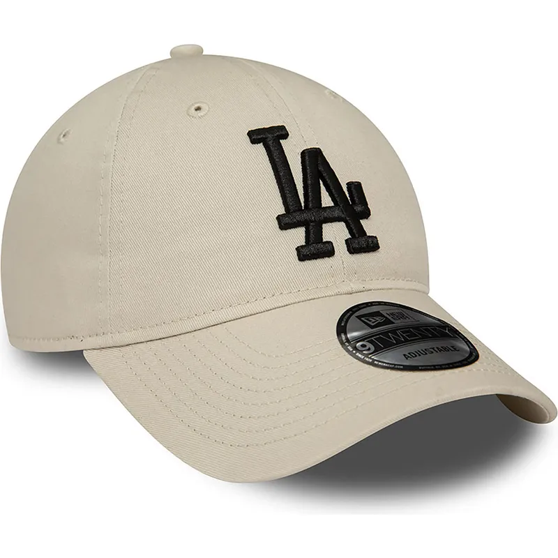 petten-gebogen-beige-verstelbaar-9twenty-league-essential-van-los-angeles-dodgers-mlb-van-new-era