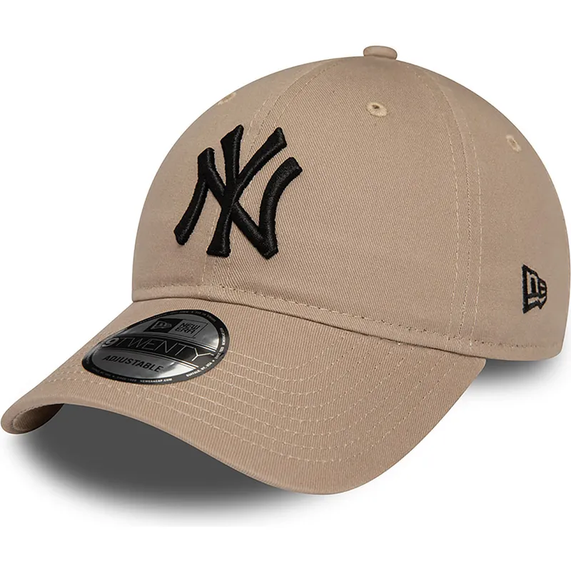 petten-gebogen-bruin-verstelbaar-9twenty-league-essential-van-new-york-yankees-mlb-van-new-era