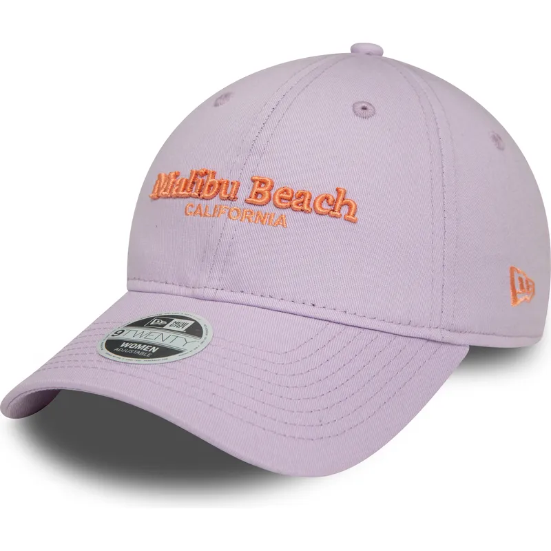 petten-gebogen-paars-verstelbaar-9twenty-wordmark-van-malibu-beach-california-van-new-era