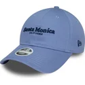 petten-gebogen-blauw-verstelbaar-9twenty-wordmark-van-santa-monica-california-van-new-era