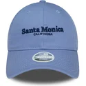 petten-gebogen-blauw-verstelbaar-9twenty-wordmark-van-santa-monica-california-van-new-era