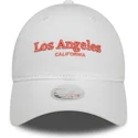 petten-gebogen-wit-verstelbaar-9twenty-wordmark-van-los-angeles-california-van-new-era