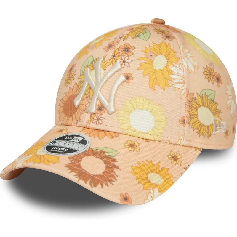 petten-gebogen-oranje-verstelbaar-9forty-floral-all-over-print-van-new-york-yankees-mlb-van-new-era petten-gebogen-oranje-verstelbaar-9forty-floral-all-over-print-van-new-york-yankees-mlb-van-new-era