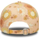 petten-gebogen-oranje-verstelbaar-9forty-floral-all-over-print-van-new-york-yankees-mlb-van-new-era