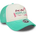 petten-gebogen-groen-snapback-a-frame-foam-front-van-miami-surf-club-florida-van-new-era