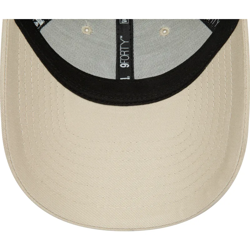 petten-gebogen-beige-verstelbaar-9forty-flower-van-new-york-yankees-mlb-van-new-era