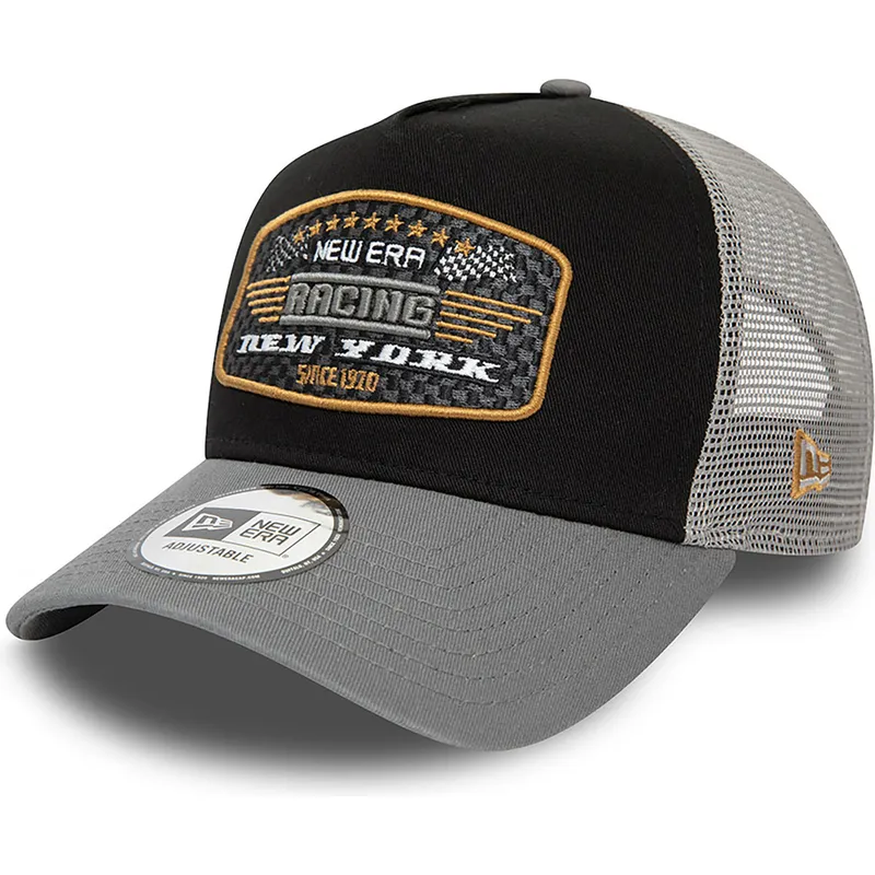 petten-gebogen-zwart-snapback-a-frame-patch-new-york-racing-van-new-era petten-gebogen-zwart-snapback-a-frame-patch-new-york-racing-van-new-era