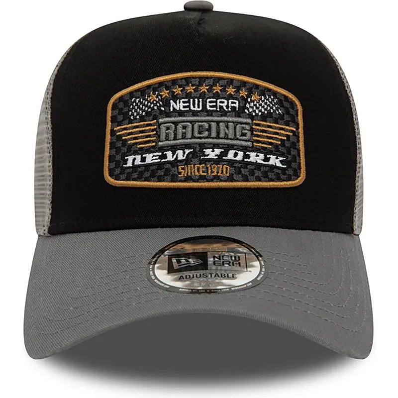 petten-gebogen-zwart-snapback-a-frame-patch-new-york-racing-van-new-era petten-gebogen-zwart-snapback-a-frame-patch-new-york-racing-van-new-era