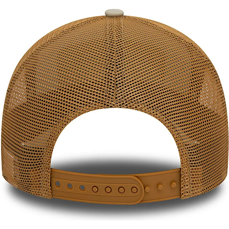 petten-gebogen-bruin-snapback-a-frame-patch-arizona-van-new-era