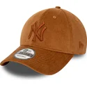 petten-gebogen-bruin-verstelbaar-9forty-cord-van-new-york-yankees-mlb-van-new-era