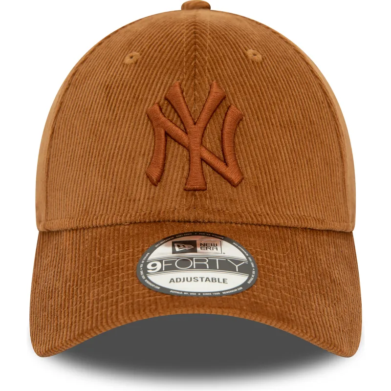 petten-gebogen-bruin-verstelbaar-9forty-cord-van-new-york-yankees-mlb-van-new-era