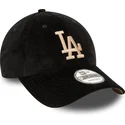 petten-gebogen-zwart-verstelbaar-9forty-cord-van-los-angeles-dodgers-mlb-van-new-era