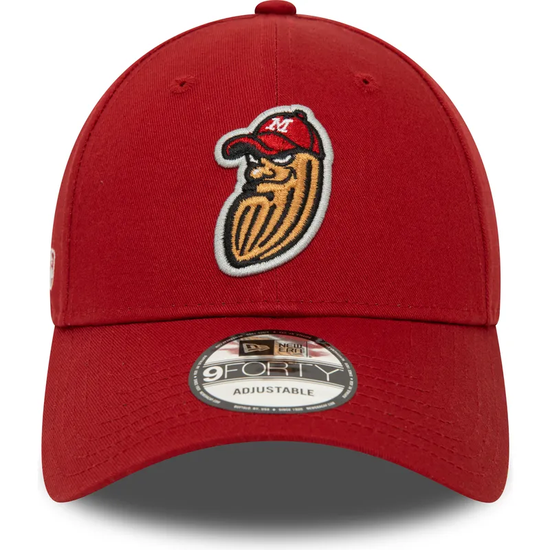 petten-gebogen-rood-verstelbaar-9forty-minor-league-van-modesto-nuts-milb-van-new-era