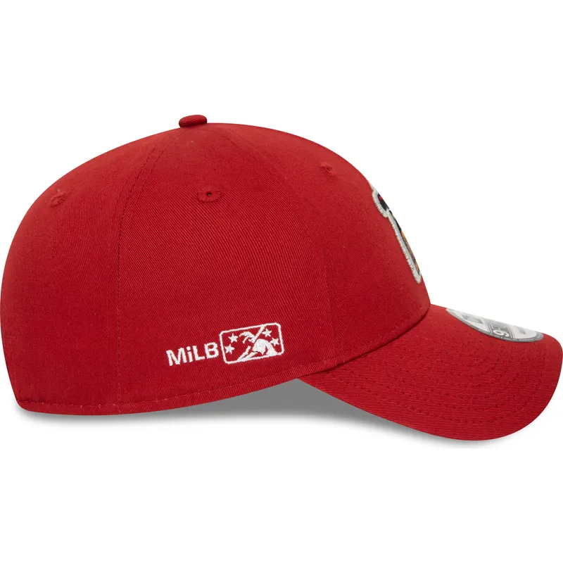 petten-gebogen-rood-verstelbaar-9forty-minor-league-van-modesto-nuts-milb-van-new-era