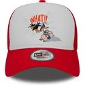 petten-gebogen-rood-snapback-a-frame-character-van-pato-lucas-y-porky-pig-looney-tunes-van-new-era