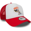 petten-gebogen-rood-snapback-a-frame-character-van-pato-lucas-y-porky-pig-looney-tunes-van-new-era