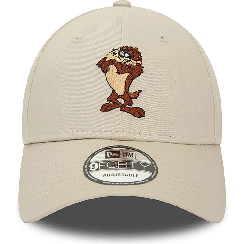 petten-gebogen-beige-verstelbaar-9forty-character-van-tasmania-looney-tunes-van-new-era