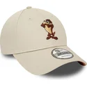 petten-gebogen-beige-verstelbaar-9forty-character-van-tasmania-looney-tunes-van-new-era