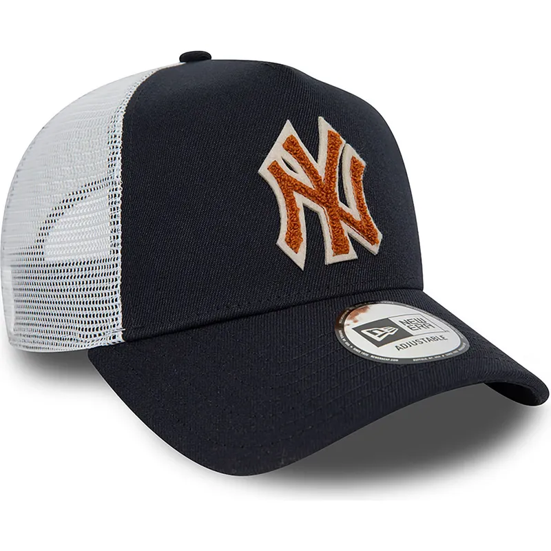 petten-gebogen-marineblauw-snapback-a-frame-boucle-van-new-york-yankees-mlb-van-new-era