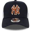 petten-gebogen-marineblauw-snapback-a-frame-boucle-van-new-york-yankees-mlb-van-new-era