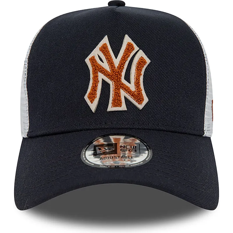 petten-gebogen-marineblauw-snapback-a-frame-boucle-van-new-york-yankees-mlb-van-new-era