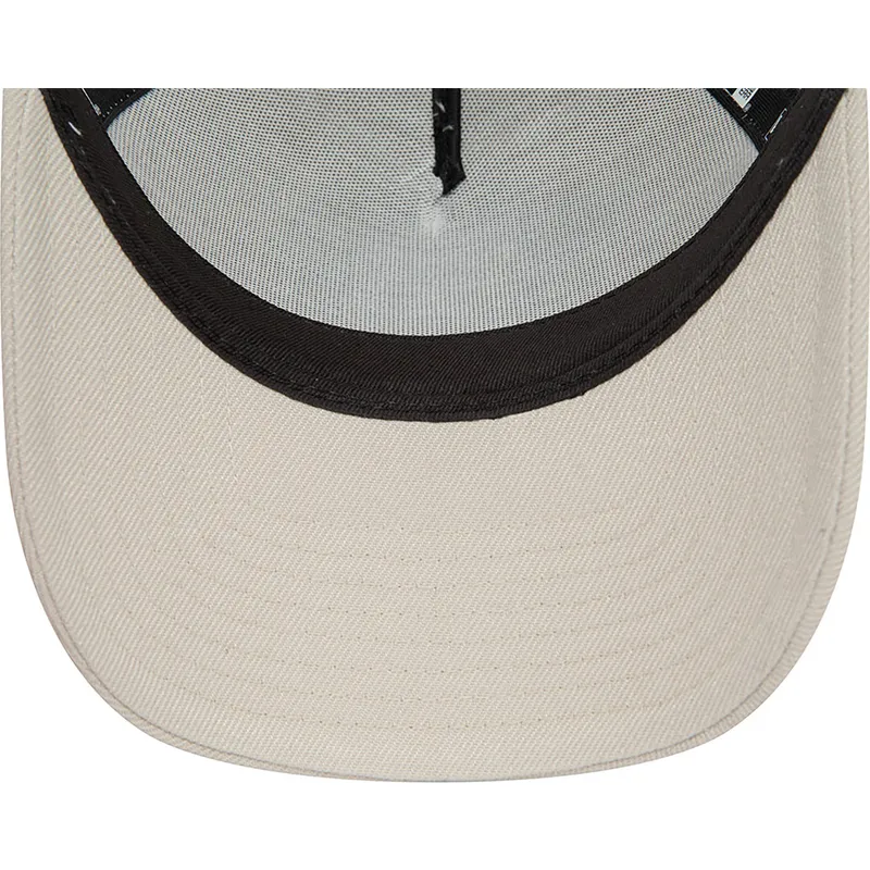petten-gebogen-beige-snapback-a-frame-boucle-van-los-angeles-dodgers-mlb-van-new-era