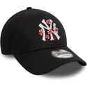 petten-gebogen-zwart-verstelbaar-9forty-flower-icon-van-new-york-yankees-mlb-van-new-era