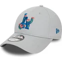 petten-gebogen-grijs-verstelbaar-9forty-flower-icon-van-los-angeles-dodgers-mlb-van-new-era
