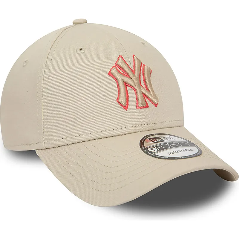 petten-gebogen-beige-verstelbaar-9forty-team-outline-van-new-york-yankees-mlb-van-new-era petten-gebogen-beige-verstelbaar-9forty-team-outline-van-new-york-yankees-mlb-van-new-era