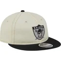 petten-plat-beige-verstelbaar-9fifty-retro-crown-denim-van-oakland-raiders-nfl-van-new-era