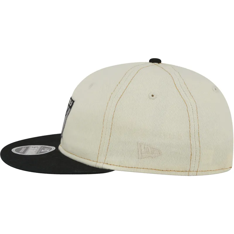 petten-plat-beige-verstelbaar-9fifty-retro-crown-denim-van-oakland-raiders-nfl-van-new-era
