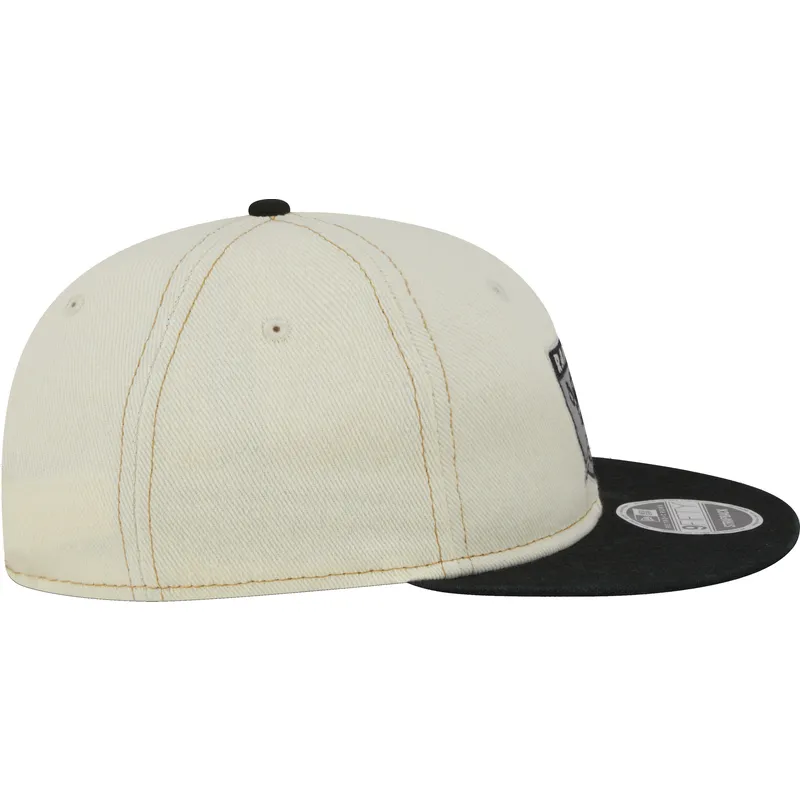 petten-plat-beige-verstelbaar-9fifty-retro-crown-denim-van-oakland-raiders-nfl-van-new-era