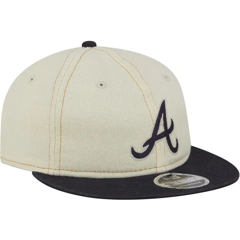 petten-plat-beige-snapback-9fifty-retro-crown-denim-van-atlanta-braves-mlb-van-new-era petten-plat-beige-snapback-9fifty-retro-crown-denim-van-atlanta-braves-mlb-van-new-era