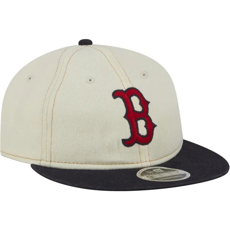 petten-plat-beige-snapback-9fifty-retro-crown-denim-van-boston-red-sox-mlb-van-new-era